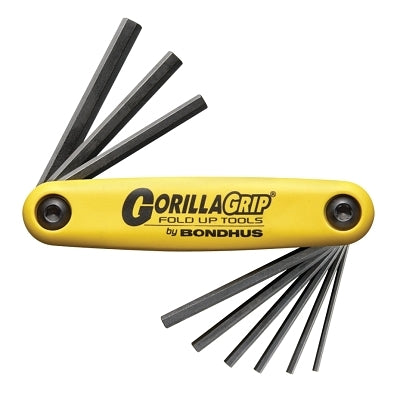 GorillaGrip Fold-Up, 9 per Fold-Up, Hex Tip, Inch, 5/64 in to 1/4 in