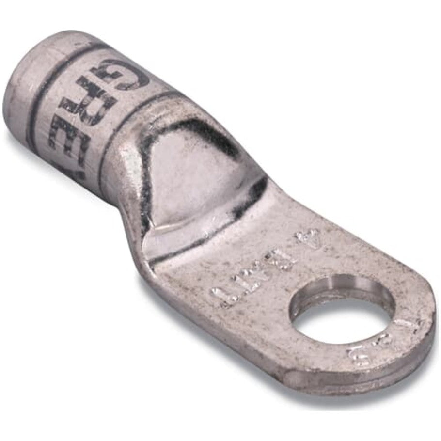 Heavy Duty Battery Connector, Copper Tin Plated Starter Lug, 4/0 Gauge Battery Cable, 3/8 Inch Stud Size, Die Color Code Yellow