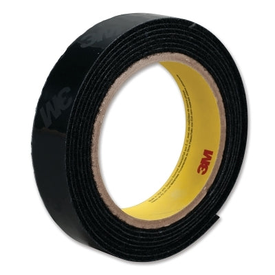 3M 021200-86285 Loop Fastener, SJ3571, 1 in W x 50 yd L, 4 mil Thick, Black