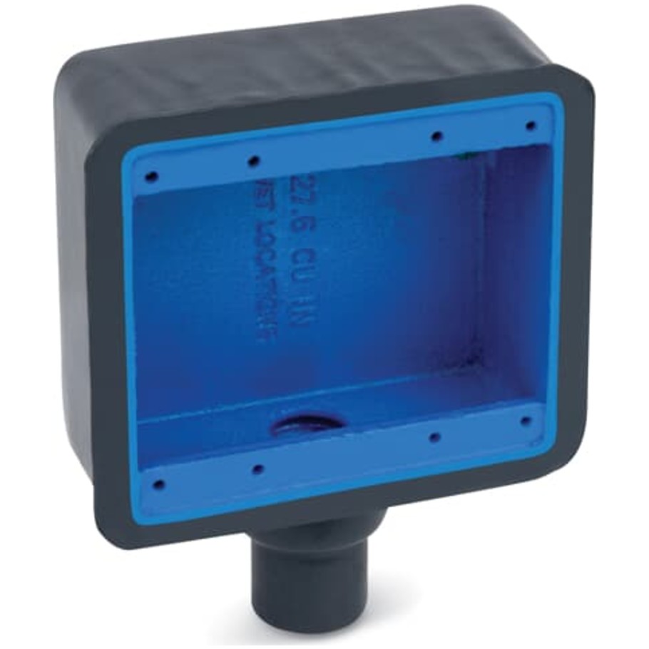 Ocal-Blue Double-Coat PVC FD Series Device Box, Iron, 2-Gang, Dead-End / 3/4 in. Hub, Gray