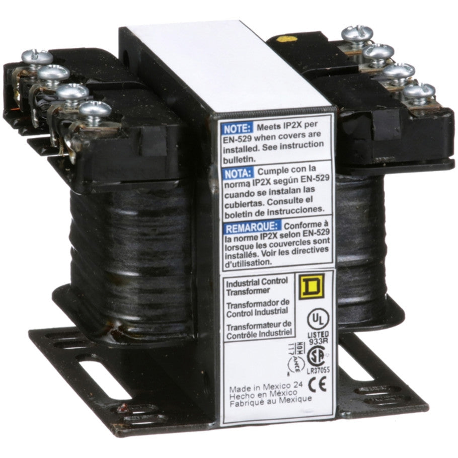 Industrial control transformer, Type T, 1 phase, 50VA, 240x480V primary, 120/24V secondary, 50/60Hz