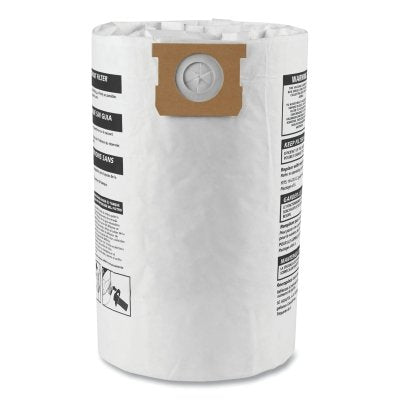 Disposable Dry Pick-Up Filter Bag, For Shop-Vac Type G Shop Vacuums, Paper