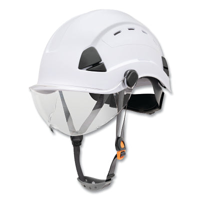 Safety Helmet, 6-point Ratchet Suspension, Vented, White