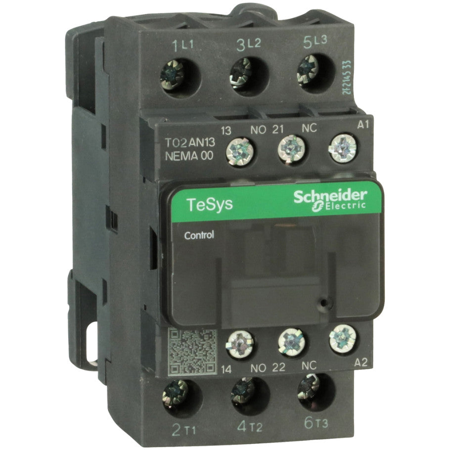 TeSys N Contactor, Non-Reversing, 3-Pole Polyphase, NEMA Size 00, 9A, 120 Vac Coil