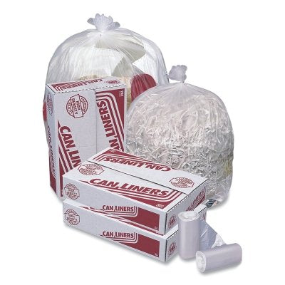 HD Mini Roll Trash Liner, 20 to 30 gal, 10 , 30 in W x 37 in H, Natural