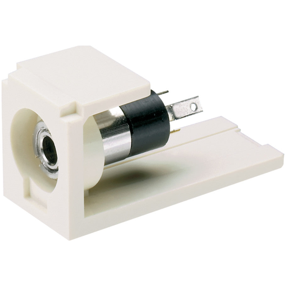 Mini-Com 3.5mm Stereo Solder-Type Connector, White