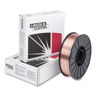SuperArc L-56 MIG Wire, 0.035 in dia, 12.5 lb Plastic Spool, Copper Coated Mild Steel