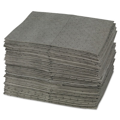 MAXX Enhanced General Purpose Absorbent, Absorbs 25 gal, 15 in W x 19 in L, Medium Weight, Perforated, 1-Ply, Pad