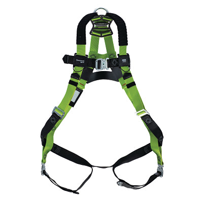 H500 Industry Standard Full-Body Harness, Back/Side D-Rings, Sm/Med, Quick-Connect Chest/Leg Buckles, Shoulder Pads, IS9P