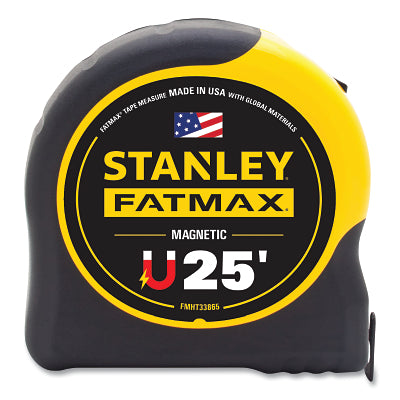 FatMax Magnetic Tape Measure, 25 ft x 1-1/4 in, SAE, Yellow/Black