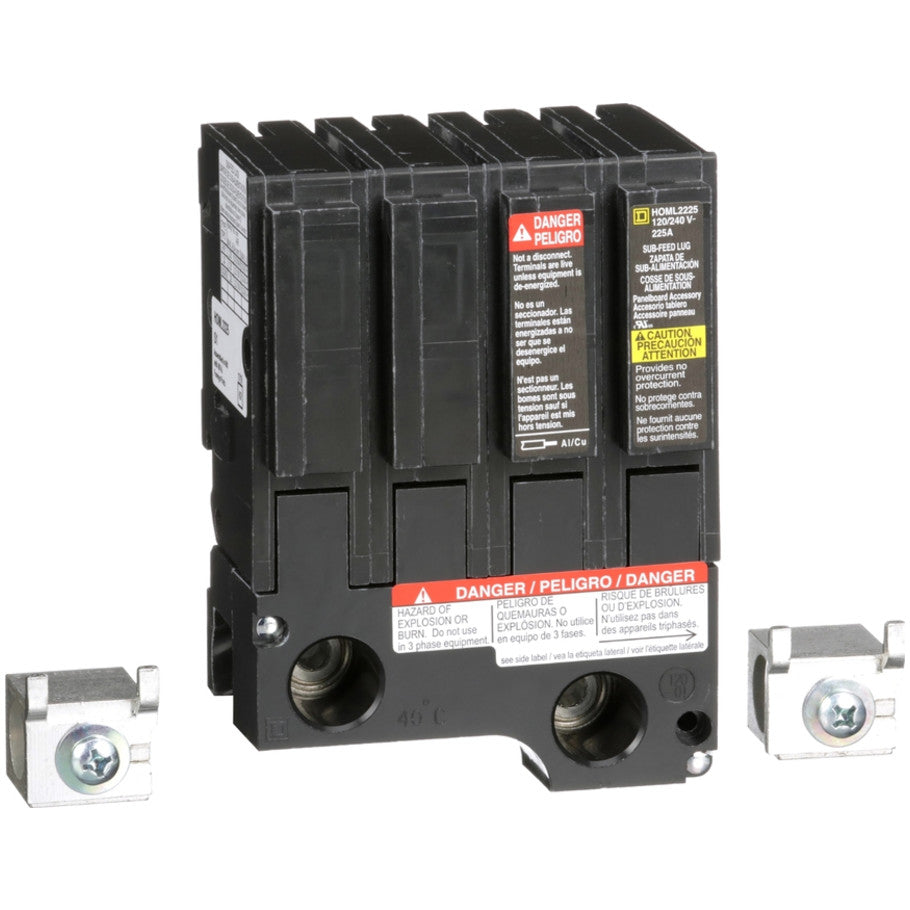 Homeline 225A 2 Pole Plug On Sub Feed Lugs