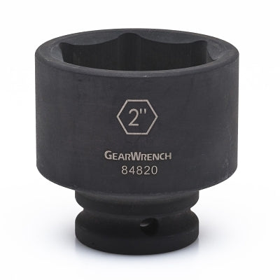 Impact Socket, 3/4 in Drive Size, 2 in Opening Size, 6-point, Standard Length