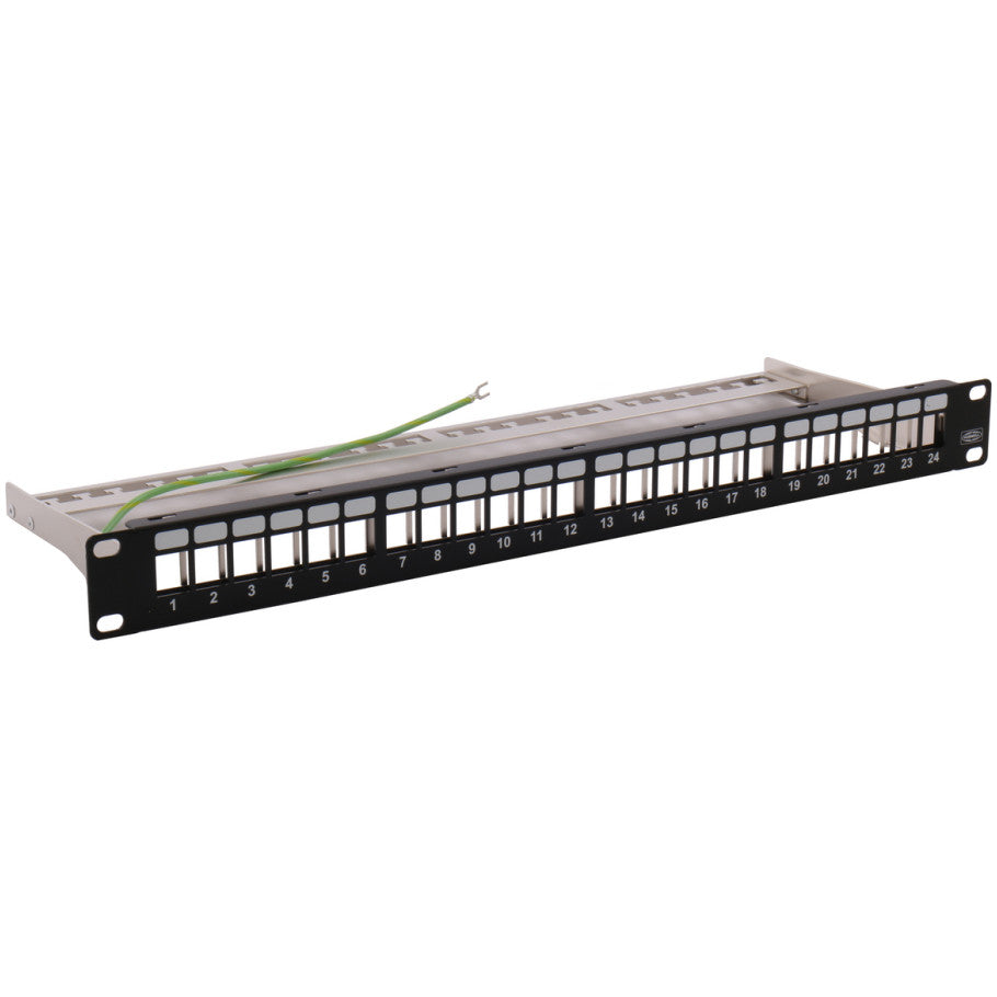 Copper Patch Panels, Black, 48 Port, 1 RU, Unloaded