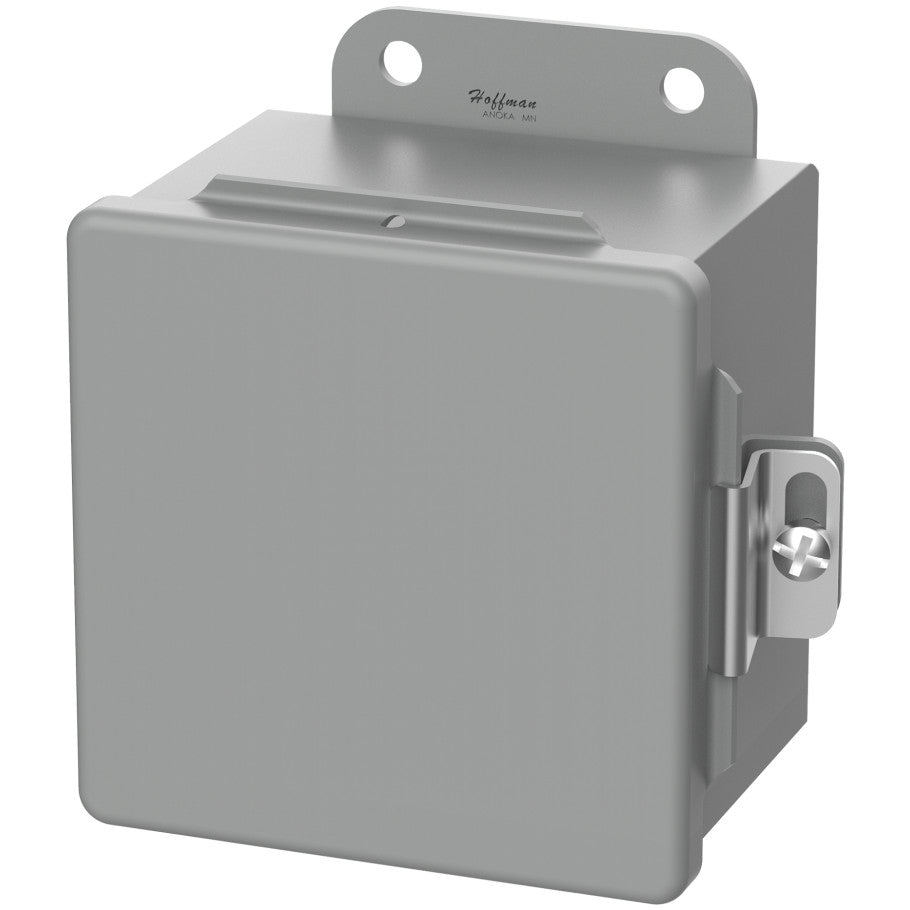 Type 12 Junction Box, Steel, Continuous Hinge with Clamps, 12 x 6 x 4 in.