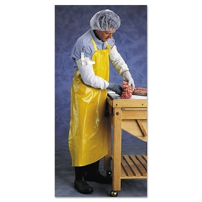 Neoprene Apron, 35 in W, 45 in L, Neoprene, Yellow