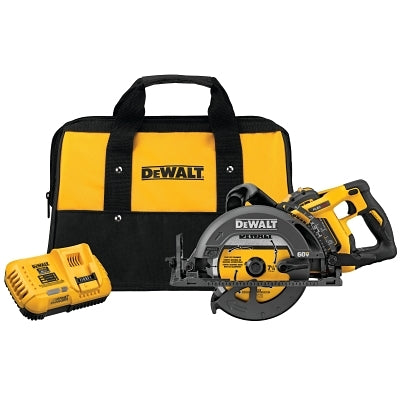 FLEXVOLT Cordless Worm Drive Style Saw Kit, 60 V MAX*, 7-1/4 in Blade dia, 5/8 in Arbor, Incl Batt/Charger/Blade/Wrench/Bag