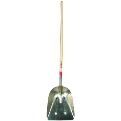 Aluminum Scoop, 17.75 in L x 14.5 in W Blade, 48 in White Ash Straight Handle, Western-Pattern