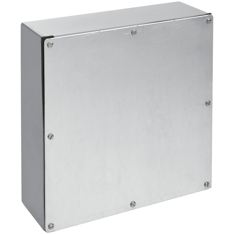 NEMA Type 3 Junction Box, Screw Cover, Gasketed, Galvanized Steel, 8 x 8 x 4 in.