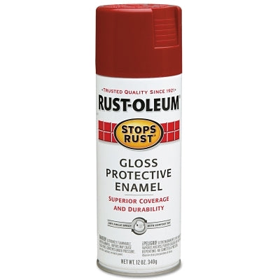 Stops Rust Protective Enamel Spray Paint, 12 oz, Aerosol Can, Regal Red, Gloss Finish