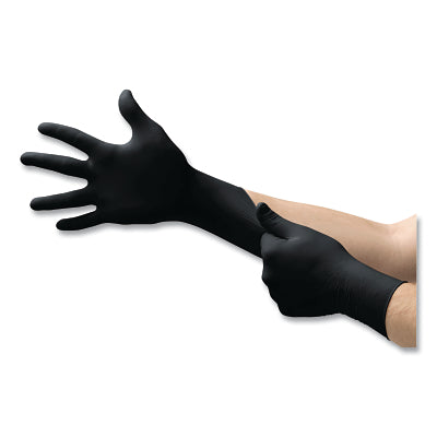 Black Dragon Latex Exam Gloves, Large, Natural Rubber Latex, Black