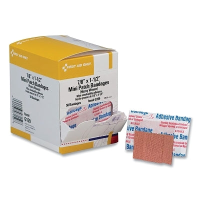 Heavy-Woven Fabric Bandage, 7/8 in W, 1.5 in L, Mini Patch, Fabric