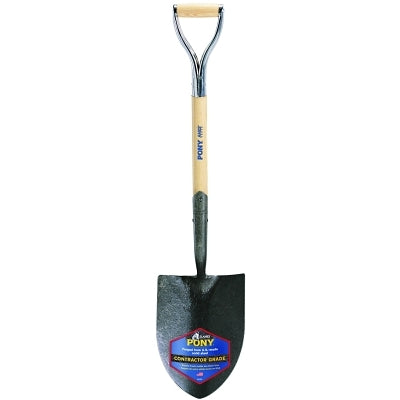 J-450 Series PONY Shovel, 8.75 in W x 11.5 in L Blade, 27 in L Armor D-Grip, White Ash, Digging Shovel