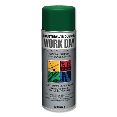 Industrial Work Day Enamel Paint, 10 oz Aerosol Can, Green