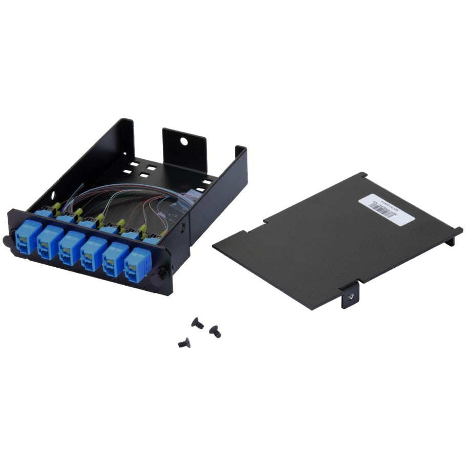 OptiCom LC Splice Cassette OS2, 12 Fiber Discrete Pigtail, Std IL