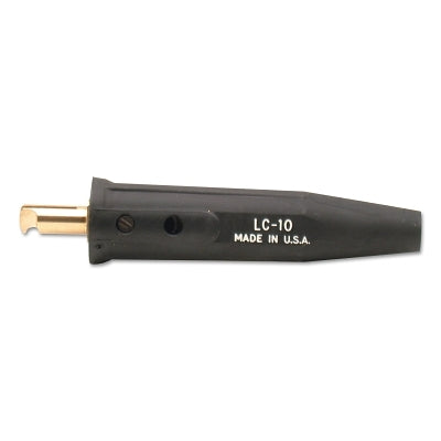 Cable Connector, Single Ova-Point Screw Connection, Male, 4 to 1/0 Cable Cap, Black