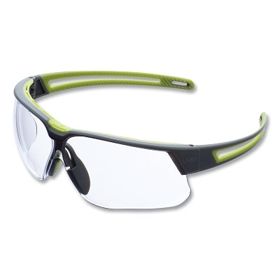Avatar Plus Safety Spectacles, Amber Poly Lens, HydroShield AF, Cool Gray/Green, PC/TPE Frame