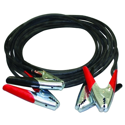 Booster Cables, 4 AWG, Red/Black Clamps, 15 ft, Black Cords