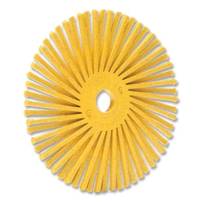 3M 048011-24280 Radial Bristle Brush, 3 in dia, 3/8 in Arbor, 20000RPM