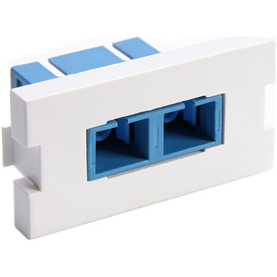 Multimedia Outlet System (MOS) Fiber Insert, SC, White