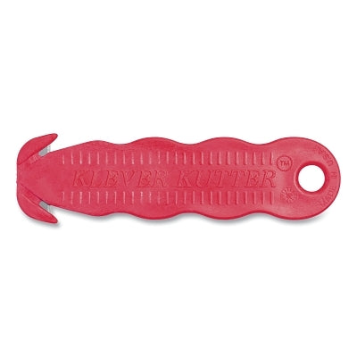 Klever Kutter Safety Cutter, 4-5/8 in L, Straight Blade, Steel, Plastic, Red