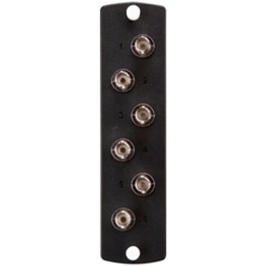 Opt-X  Fiber Optic Adapter Plate MM/SM 6 Fiber - Black