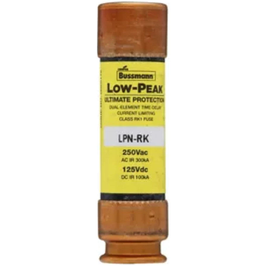 Low Peak LPN-RK-SP Series Class RK1 Time Delay Fuse, Dual-Element, Current-Limiting, 40A, 250Vac/125Vdc