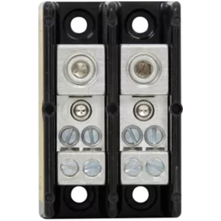 Power Distribution Block, 600V AC/DC, 175A Splicer Connection, Line 2/0- 14CU 2/0- 8AL, Load (4) 4- 14CU  4- 8AL, 2-Pole