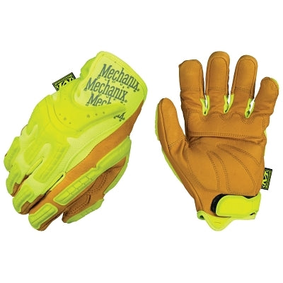 Hi-Viz CG Heavy Duty Leather Work Gloves, Hi-Viz Yellow, Large