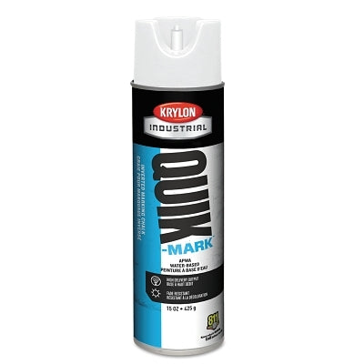 Quik-Mark APWA Inverted Marking Chalks, 17 oz Aerosol Can, APWA White