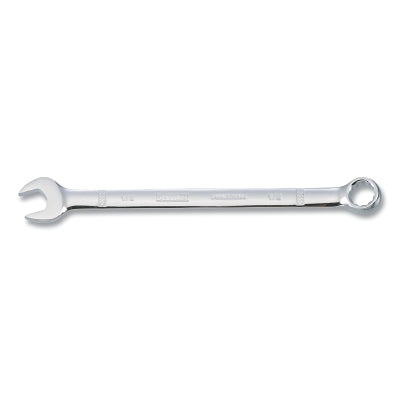 Combination Wrench, 1/2 in, 6-15/32 in OAL, 12-point, Full Polish Chrome