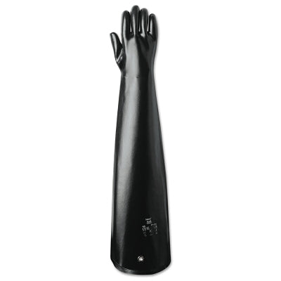 AlphaTec 09-430 Neoprene Coated Gloves, Smooth, Size 10, Black