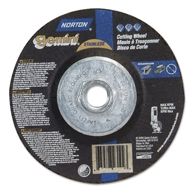 Gemini RightCut Right Angle Cut-Off Wheel, Type 27/42, 6 in dia x 3/32 in Thick x 5/8 in-11 Arbor, 10 EA/PK