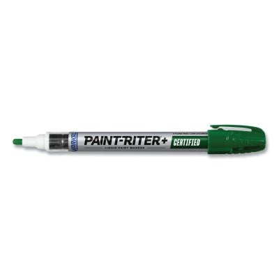 Paint-Riter+ Certified Liquid Paint Marker, Green, 1/8 in Tip, Medium