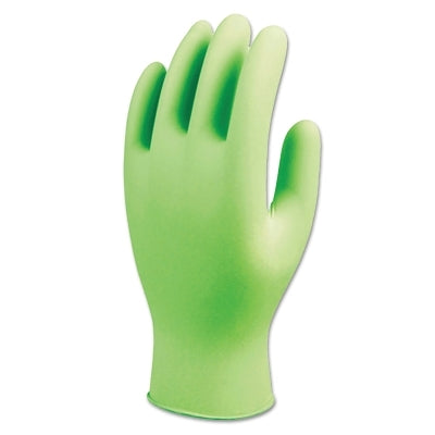 7705PFT Disposable Nitrile Gloves, Powder Free, 4 mil, Small, Fluorescent Green