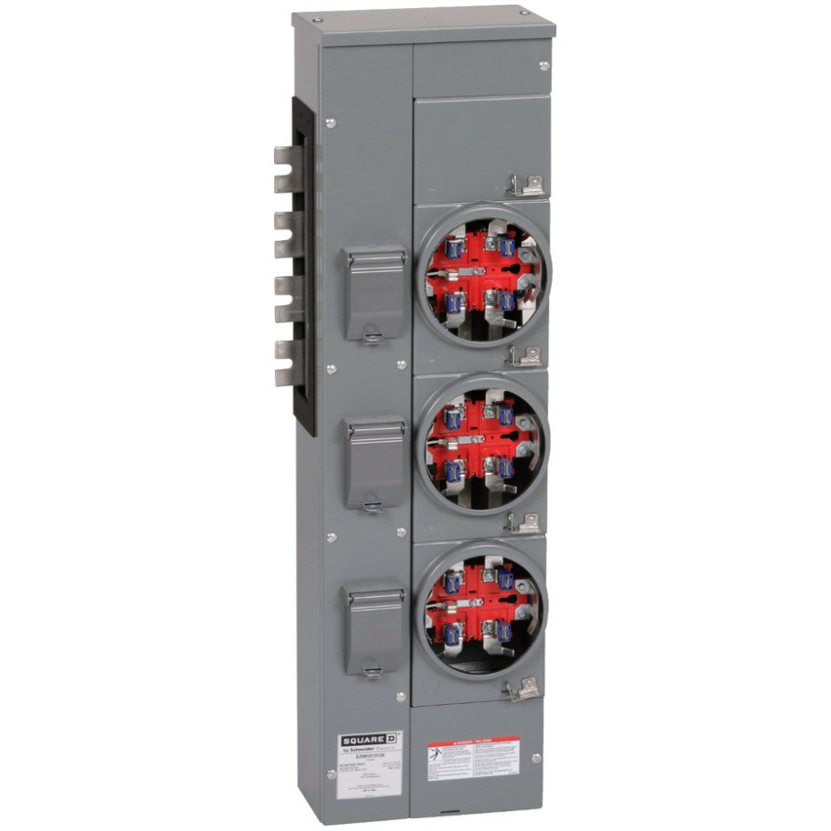 Meter Center, Ringless, 125 (Line) A, 800 (Bus) A, 1 Phase (Out) Phase, 3 Phase (In) Phase, 3, 208Y/120 V