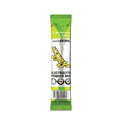 qwikSERV Electrolyte Powder Mix, 1.26 oz, Packet/Sticks, Yields 16.9 fl oz, Lemon Lime, 100 EA/CA
