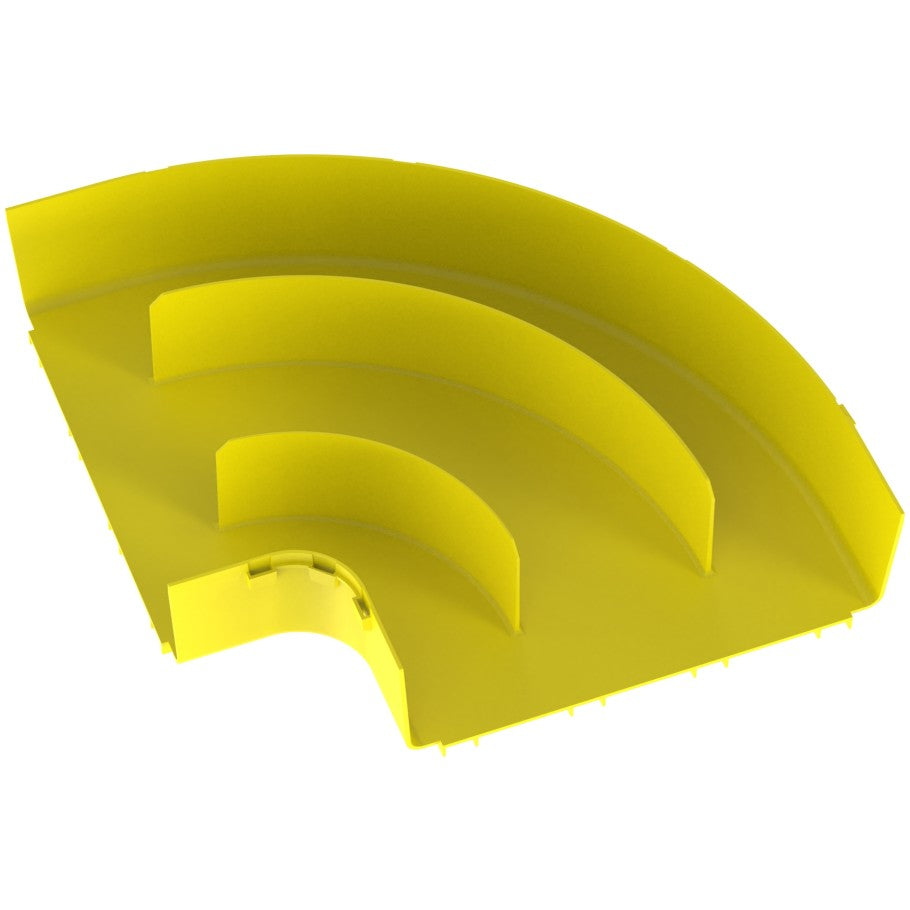 FiberRunner Horizontal Right-Angle, 90°, 12x4, Yellow