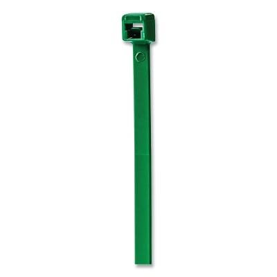General Purpose Cable Tie, 50 lb Tensile Strength, 7.6 in L, Green, 100 EA/BG