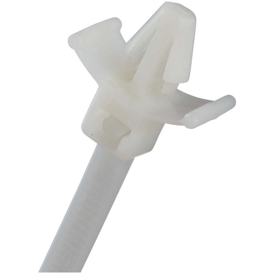 Pan-Ty PLWP1M-D Wing Push Mount Cable Tie, PA6.6, 4.3"L, 18lb, PK500