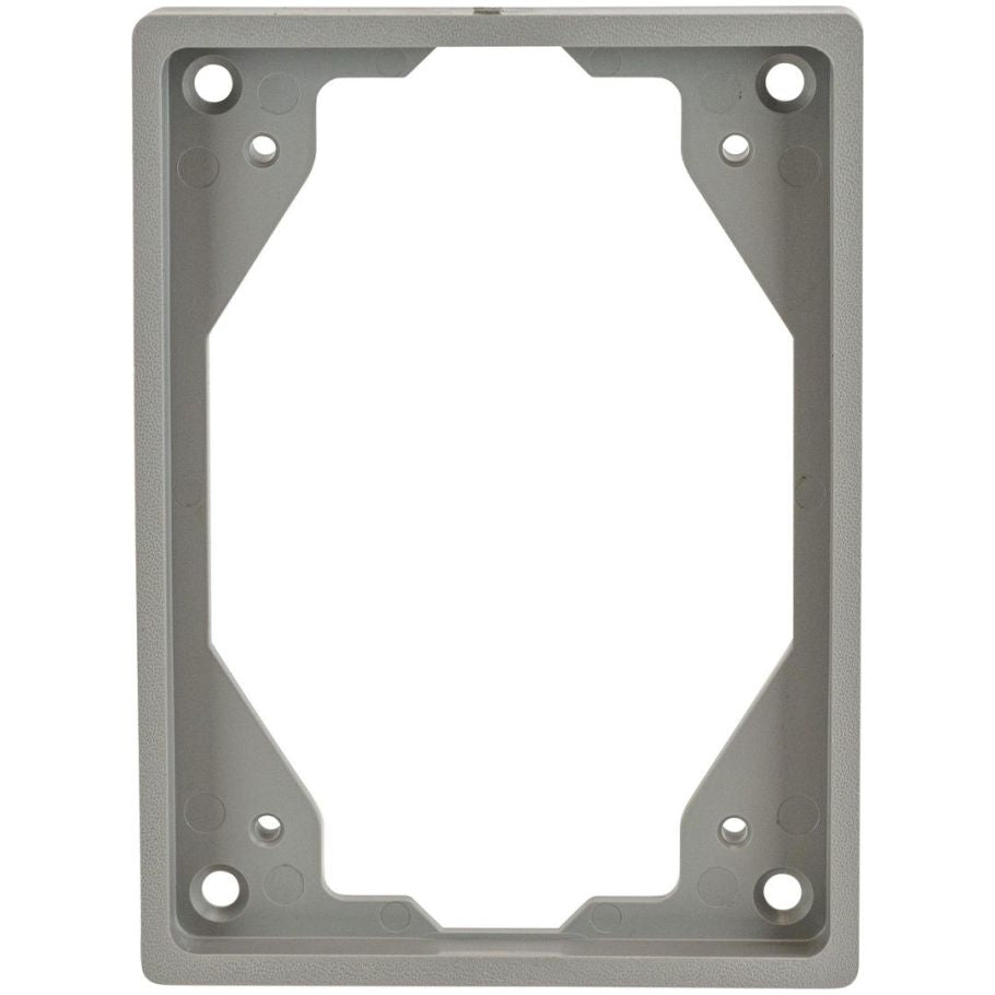 Concrete Floorboxes, Flush, Rectangular PVC Box Series, 1-Gang Cover Frame for Non-Metallic Tile Flanges, Gray